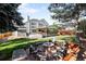 Expansive backyard featuring outdoor fire pit surrounded by comfortable seating at 16658 Black Oak Ct, Parker, CO 80134