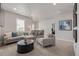 Comfortable upstairs living area featuring a sofa, chair, and coffee table, offering a perfect retreat at 3256 Offbeaten Pl, Castle Rock, CO 80108