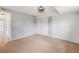 Neutral bedroom includes a closet, updated lighting, and neutral carpet, offering a serene and versatile space at 12191 Melody Dr # 301, Westminster, CO 80234