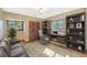 Functional office with built-in shelves and a comfortable workspace at 268 Cedar Rd, Golden, CO 80401