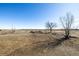 A vacant land view shows dry grass and trees under a clear bright blue sky at 2541 Yarmouth Ave, Boulder, CO 80301