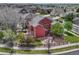 Aerial view of a well-maintained home featuring an outdoor entertainment area and fenced backyard at 22965 Allendale Ave, Parker, CO 80138