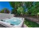 Modern hot tub with clear blue water at 22965 Allendale Ave, Parker, CO 80138