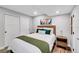 Basement bedroom with a double bed and nightstand at 11960 S Allerton Cir, Parker, CO 80138