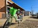 Lime bike share in front of local business, promoting eco-friendly transportation at 2804 W 53Rd Ave, Denver, CO 80221