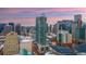 Breathtaking aerial shot of the city skyline at sunset, showcasing the vibrant urban landscape at 891 14Th St # 2914, Denver, CO 80202