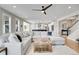 Inviting living room with a comfortable sectional sofa, an open floor plan, and abundant natural light at 11269 Star Streak Rd, Littleton, CO 80125