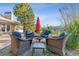 Relaxing outdoor seating area with comfortable chairs and mountain views at 4121 S Allison St, Denver, CO 80235