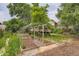Backyard garden area with raised garden beds and metal frame supports at 912 S Galena St, Aurora, CO 80247