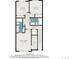 Detailed floor plan showcasing bedroom layouts and bathroom locations on the upper level at 1631 Aspen Meadows Cir, Denver, CO 80260