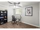 Finished basement area with desk and chair at 2695 S Logan St, Denver, CO 80210