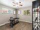 Spacious bedroom featuring natural light, neutral paint, and a ceiling fan at 2695 S Logan St, Denver, CO 80210
