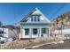 Charming craftsman home with a blue exterior and stone accents at 319 13Th Ave, Idaho Springs, CO 80452