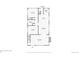 First floor plan of a home showcasing the layout of rooms and dimensions at 2636 N Glencoe St, Denver, CO 80207