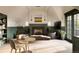 Cozy living room with a fireplace, custom built-ins, and plenty of natural light from the large window at 5470 S Highline Cir, Greenwood Village, CO 80121
