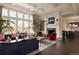 Bright open living space with cozy seating area, large windows with backyard view, and decorative lighting at 5470 S Highline Cir, Greenwood Village, CO 80121