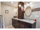 Well-appointed bathroom with double sinks, granite countertops, and modern fixtures at 5755 S Fulton Way, Greenwood Village, CO 80111