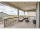 Relaxing covered patio with comfortable seating and open views of the surrounding landscape at 935 Peach Leaf Ln, Elizabeth, CO 80107
