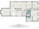 Basement floorplan showing layout with recreation room, bedrooms, kitchen, laundry, and bath at 5121 W Plymouth Dr, Littleton, CO 80128