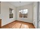 Breakfast nook with hardwood floors and view of backyard at 4280 Crystal Dr, Broomfield, CO 80023
