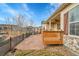 Spacious stone patio adjacent to the house at 4280 Crystal Dr, Broomfield, CO 80023