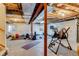 Finished basement featuring a home gym with weights, exercise equipment, and an egress window at 3179 S Indiana St, Lakewood, CO 80228
