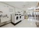 Well-maintained laundry room with modern washing machines and sink at 715 S Alton Way # 5D, Denver, CO 80247