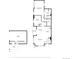 Layout of floorplan showcasing the dimensions of the townhome, including the living spaces, kitchen, bedrooms, garage, and porch at 11947 Riverstone Cir # 7F, Henderson, CO 80640