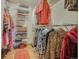 Walk-in closet featuring wire shelving and hanging storage for organized wardrobe solutions at 8473 Gray Fox Dr, Evergreen, CO 80439