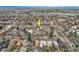 Aerial view of home's location in a neighborhood with mature trees and easy access to nearby parks at 1824 S Logan St, Denver, CO 80210