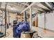 This spacious basement offers exposed ceiling beams, and plenty of storage space at 1824 S Logan St, Denver, CO 80210