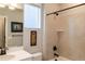 Bright bathroom with a shower and modern fixtures at 9843 Rosalee Peak St, Littleton, CO 80125