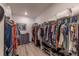 Spacious walk-in closet with ample hanging space and shelving for storage at 9843 Rosalee Peak St, Littleton, CO 80125