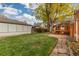 Large backyard with detached garage at 1545 Newport St, Denver, CO 80220