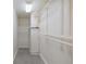 Large basement closet with built-in shelving and hanging rods at 1545 Newport St, Denver, CO 80220