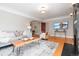 Living room with fireplace and hardwood floors at 1545 Newport St, Denver, CO 80220