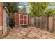 Ample storage in this backyard shed at 1545 Newport St, Denver, CO 80220