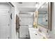 Modern bathroom with a glass-enclosed shower and vanity at 19716 Glendale Ln, Parker, CO 80134