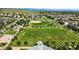 Aerial view of baseball field, soccer field, park, and neighborhood at 10241 Bellwether Ln, Lone Tree, CO 80124