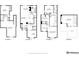 Detailed floor plan showcasing the layout of a multi-story home, including the living areas, bedrooms, and rooftop at 9158 Martin Luther King Blvd, Denver, CO 80238