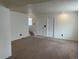 Neutral-toned living room featuring plush carpeting and ample natural light at 10008 Quivas St, Thornton, CO 80260