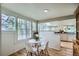 Breakfast nook with natural light, and views into the kitchen at 513 Mt Blue Sky Rd, Golden, CO 80401