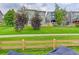 Well-maintained backyard with green lawn, wooden fence, and view of neighboring homes at 3070 Redhaven Way, Highlands Ranch, CO 80126