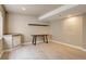 Finished basement with desk, shelving, neutral carpet, and recessed lighting at 3070 Redhaven Way, Highlands Ranch, CO 80126