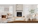 Comfortable living room with fireplace, neutral tones, and stylish decor at 4139 Benton Street, Denver, CO 80212
