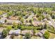 Wide aerial view of a residential neighborhood with tidy lawns and mature trees at 13133 Regulus Dr, Lone Tree, CO 80124