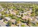 Scenic aerial view of a neighborhood with mature trees and well-maintained homes at 13133 Regulus Dr, Lone Tree, CO 80124