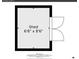 Floorplan displays layout of shed with dimension at 13133 Regulus Dr, Lone Tree, CO 80124