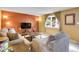 Relaxing living room featuring a large window, comfortable furniture, and warm lighting at 13133 Regulus Dr, Lone Tree, CO 80124