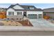 Beautiful two-story home featuring a three-car garage, modern design, and an inviting front yard at 1195 Melting Snow Way, Castle Rock, CO 80109